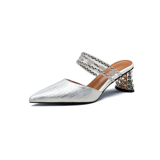 夏季新款，女夏外穿时尚高跟真皮凉拖鞋包头半拖鞋PLGZ-B1937 商品图11