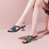 夏季新款，鱼嘴镶钻高跟凉拖JJ-D873 商品缩略图0