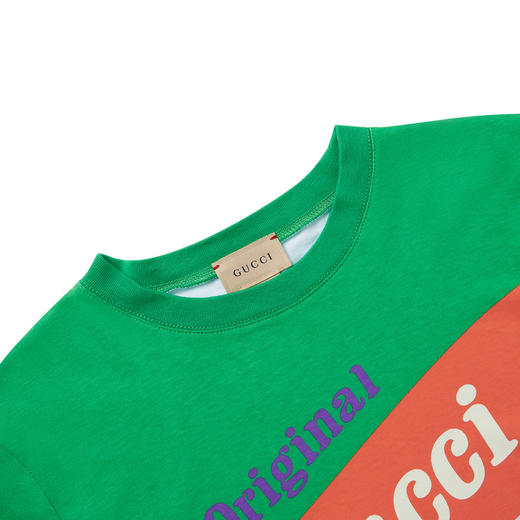 GUCCI 古驰 童装棉质圆领T恤短袖GG标志logo字母印花上衣 575114XJEY6 商品图3