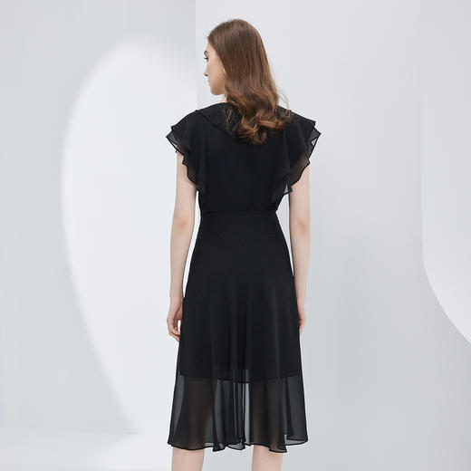 NF8X3斯尔丽瑟俪2023夏季新款荷叶领法式浪漫轻薄柔美连衣裙 商品图1