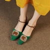 夏季新款，配裙子巨美复古配色包头凉鞋LCC-C8978 商品缩略图1
