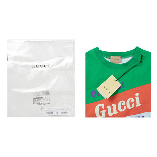 GUCCI 古驰 童装棉质圆领T恤短袖GG标志logo字母印花上衣 575114XJEY6 商品图2