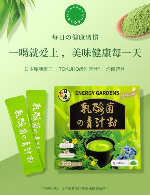 日本Energy Gardens乳酸菌青汁粉加送沐浴油旅行装 商品图1