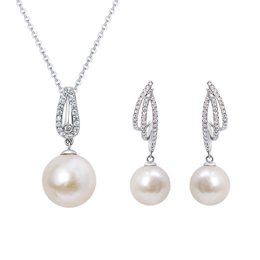 Manreya玛芮雅“白羽之梦” 爱迪生珍珠耳环+项链饰品套装小众原创轻奢 商品图10