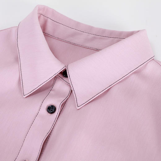 NF8U6斯尔丽瑟俪2023夏季新款小翻领简约气质短袖中长连衣裙 商品图4