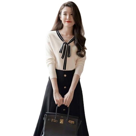 春秋高级感女装成熟气质高端女神范时尚港风套装复古chic连衣裙冬 商品图4