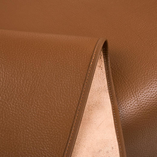 纯色草本植鞣头层水牛皮席（马鞍棕/月灰）塔山 商品图2