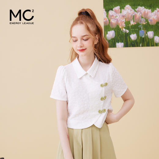 女装国风短袖小衫+中长半身裙套装-167S3221333 商品图3