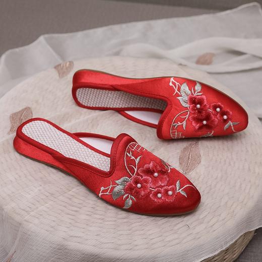 刺绣民族风软底复古老北京布鞋绣花拖鞋SB-T723-21 商品图2