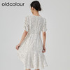 oldcolour2023夏季新款时尚气质薄款气质V领碎花连衣裙GN21101761 商品缩略图4