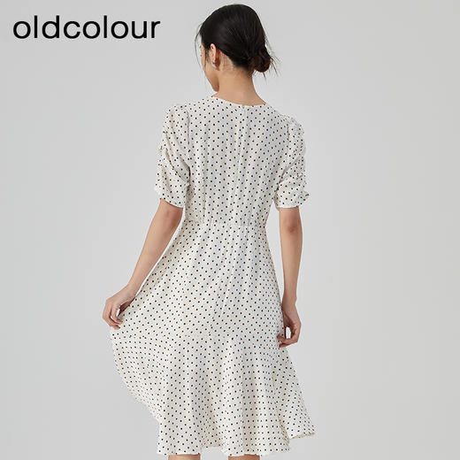 oldcolour2023夏季新款时尚气质薄款气质V领碎花连衣裙GN21101761 商品图4