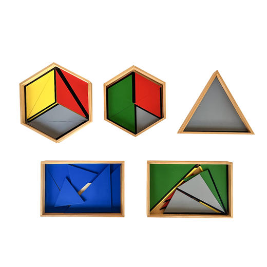 蒙氏教具感官构成三角形专业版国际版蒙特梭利儿童早教益智玩教具 商品图4