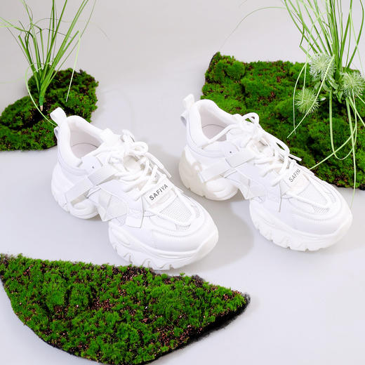 Safiya/索菲娅2023秋季新品炸街网红厚底透气网面小众增高老爹鞋 SF33112442/ SF31112442 商品图11