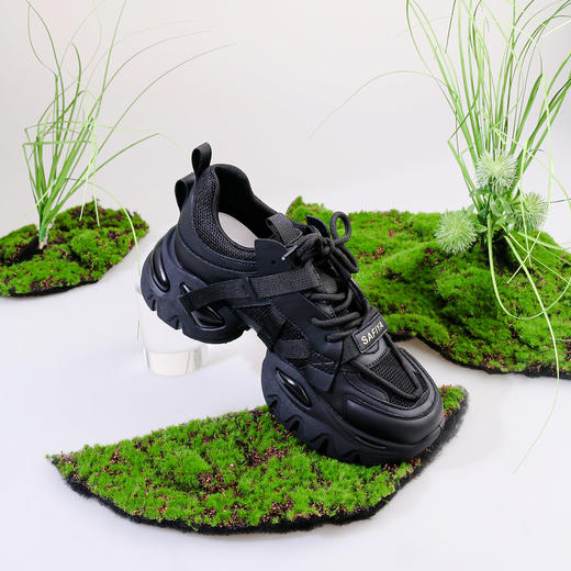 Safiya/索菲娅2023秋季新品炸街网红厚底透气网面小众增高老爹鞋 SF33112442/ SF31112442 商品图8