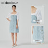 oldcolour2023夏季新款设计感小众方领纯棉牛仔连衣裙GN21107701 商品缩略图1