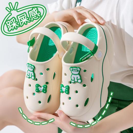 「两款配色！2023新款」可爱卡通洞洞鞋女 2023夏季新款外穿厚底两穿防滑时尚沙滩凉鞋 商品图2