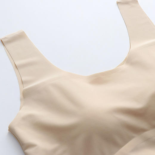 无痕简约带胸垫背心长裙女士薄款纯色美背内衣修身显瘦吊带连衣裙 商品图1