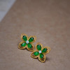 龢盒原创  经典款翡翠四叶草耳钉 商品缩略图0