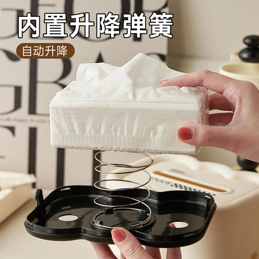 云朵创意纸巾盒简约风家用可壁挂大容量防尘弹簧抽纸收纳盒 商品图1