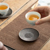 拉丝纹古铜色杯托杯托手工创意杯垫日式隔热杯垫复古功夫茶具茶杯托茶托茶垫茶道配件 商品缩略图2