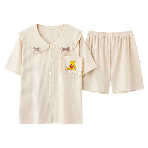 「10款可选！两件套」睡衣女士夏季短袖短裤 家居服夏天薄款日系可爱甜美公主风简约开衫上衣裤子 商品图4