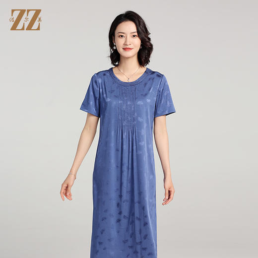 佐尔美夏季新款 气质弹力桑蚕丝真丝连衣裙女E22LS63 商品图2