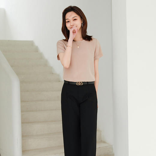 火桐hooton23姆米重绉圆领真丝T恤S1135 商品图4