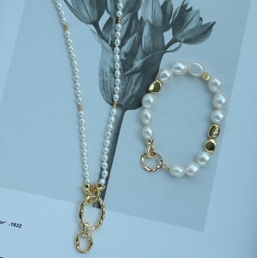 甄珠贝 手链+项链一体 可拆卸 巴洛克时尚个性项链 一条多戴 凹造型必备 商品图11