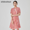 oldcolour2023夏新款气质碎花高腰短款旗袍式连衣裙女GN21101793 商品缩略图3