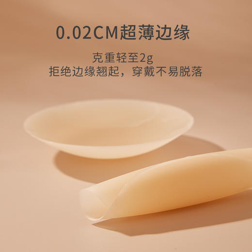 奶糖派大杯文胸夏季超薄边缘防水防凸点分码隐形哑光裸感无痕乳贴 商品图2