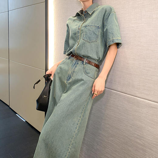 裁缝学苑AS46复古牛仔套装衬衫纸样半身裙女装服装做衣服打板裁剪 商品图2