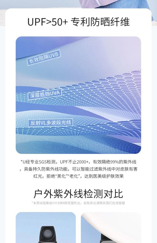 VVC儿童防晒衣冰丝薄款皮肤衣男童夏季女童防紫外线透气户外沙滩 商品图2