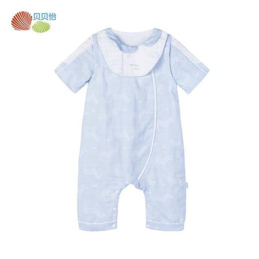 贝贝怡宝宝纯棉纱布分腿睡袋夏季透气可拆袖儿童四季通用防踢被 商品图3