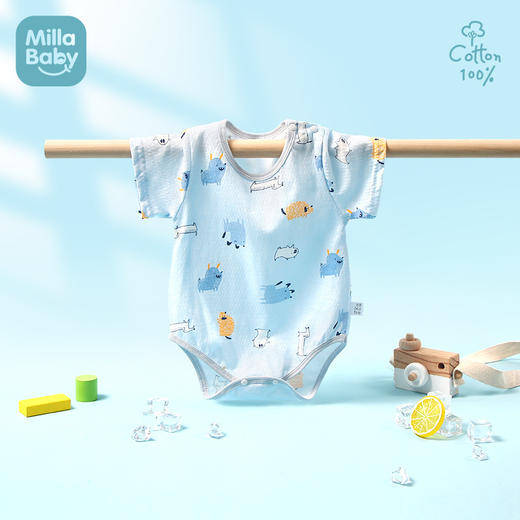 【捡漏价29.9/两件】夏季新款婴儿包屁衣薄款宝宝爬爬服短袖连体衣新生儿三角哈衣-QQ 商品图14