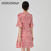 oldcolour2023夏季新款时尚气质高腰短款碎花连衣裙女GN21102792 商品缩略图4