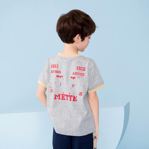 mettekids男童短袖t恤夏季新款凉感透气童装男孩卡通休闲圆领上衣 商品图2