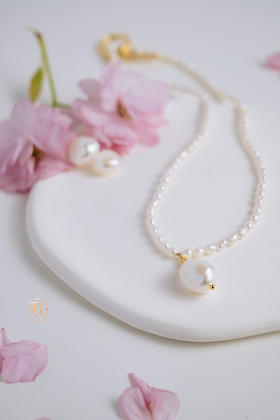 高品质巴洛克珍珠米珠项链