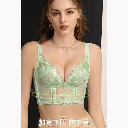 【欲望都市】院线刺绣款性感调整型文胸聚拢防下垂内衣 23010 商品图1