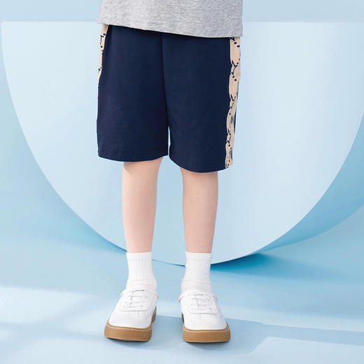 mettekids男童短裤夏季新款凉感透气薄款裤子儿童休闲运动五分裤 商品图0