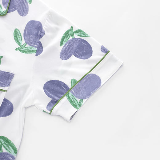 「三件套！郁金香系列」2023年紫色郁金香睡衣 韩系短袖大码长裤可外穿三件套上衣裤子 商品图2