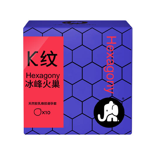 大象避孕套情趣系列K纹款纹理润滑冰火快感套情趣用品健康安心天然乳胶刺激贴合易戴润滑安全套 (3只) 商品图8