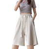 抽绳冰丝运动短裤女夏季薄款高腰显瘦休闲裤子宽松显瘦阔腿五分裤 商品缩略图4