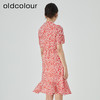 oldcolour2023夏新款气质碎花高腰短款旗袍式连衣裙女GN21101793 商品缩略图4