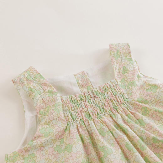 【马克珍妮 芦芙】新款夏装 女童碎花纯棉背心套装230522 商品图4