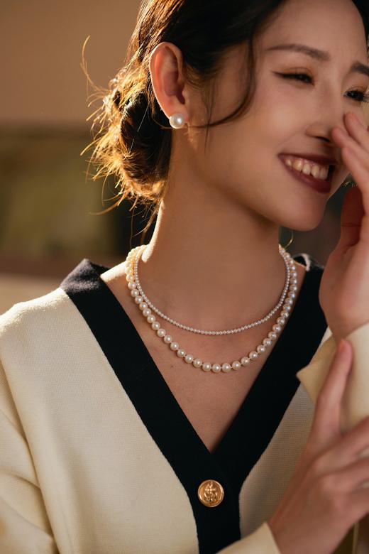 Manreya玛芮雅“芳华”银镀白金淡水AK珍珠高定项链 商品图2