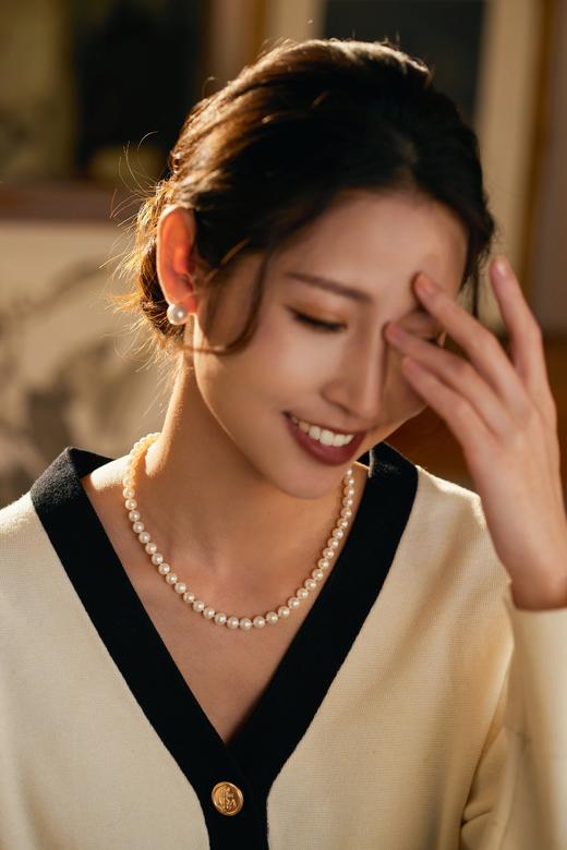 Manreya玛芮雅“芳华”银镀白金淡水AK珍珠高定项链 商品图1