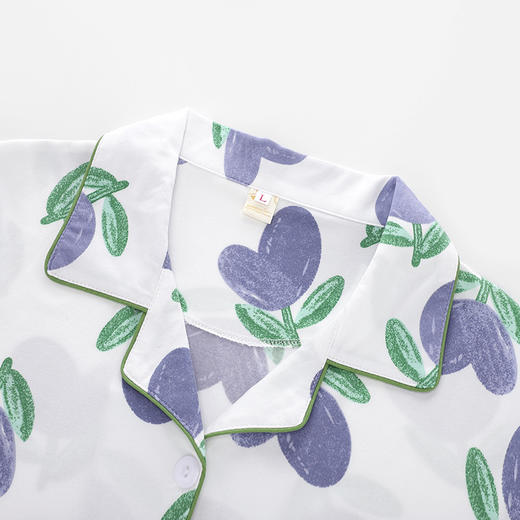 「三件套！郁金香系列」2023年紫色郁金香睡衣 韩系短袖大码长裤可外穿三件套上衣裤子 商品图3