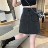 夏日穿搭【百搭高腰牛仔短裙！】新款港风BF黑灰牛仔半身裙女，遮肉显瘦，春夏韩版百搭，潮流时尚女裙子，女生显瘦A字包臀裙小个子百搭短裙 商品缩略图1