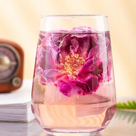 『大理墨红玫瑰花茶』朵型饱满，茶汤清澈，富含花青素 商品图0