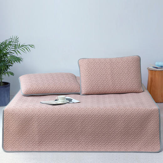 佳丽斯乳胶凉席可折叠软席子冰丝三件套夏凉垫可水洗夏季家用宿舍 商品图7